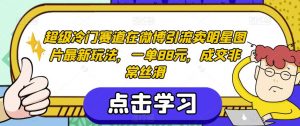 超级冷门赛道在微博引流卖明星图片最新玩法,一单88元,成交非常丝滑【揭秘】-一米创业记