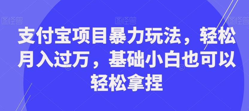 支付宝项目暴力玩法，轻松月入过万，基础小白也可以轻松拿捏【揭秘】-一米创业记