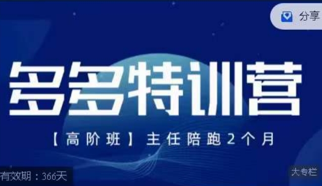纪主任·多多特训营高阶班【9月13日更新】，拼多多最新玩法技巧落地实操-一米创业记