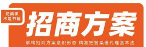 王昕招商方案，解构招商方案意识形态，精准把握渠道代理基本法-一米创业记