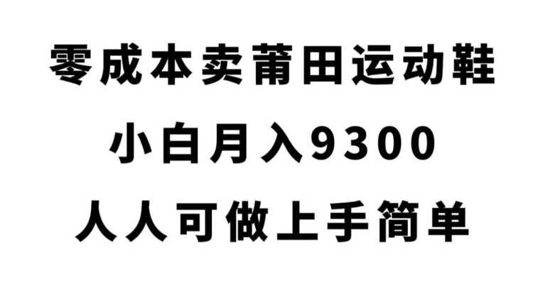 零成本卖莆田运动鞋，小白月入9300，人人可做上手简单【揭秘】-一米创业记
