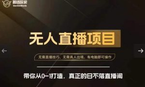 前线玩家快手无人直播带货课，带你从0-1打造，真正的日不落直播间-一米创业记