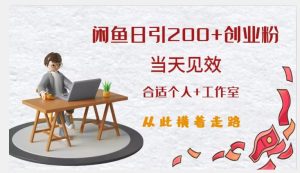 闲鱼精准引流创业粉，日引200+，当天见效，从此横着走-一米创业记