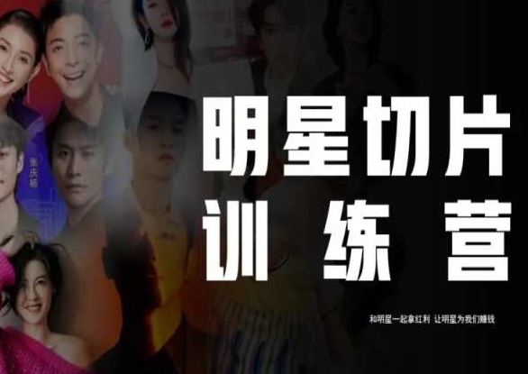 王子·明星切片线上训练营（2023），和明星一起拿红利，让明星为我们赚钱-一米创业记