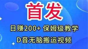 首发，抖音无脑搬运视频，日赚200+保姆级教学【揭秘】-一米创业记
