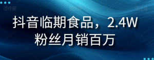 抖音临期食品项目，2.4W粉丝月销百万【揭秘】-一米创业记