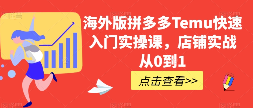 海外版拼多多Temu快速入门实操课，店铺实战从0到1-一米创业记