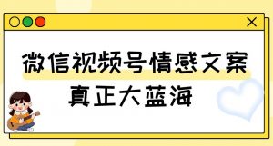视频号情感文案，真正大蓝海，简单操作，新手小白轻松上手（教程+素材）【揭秘】-一米创业记
