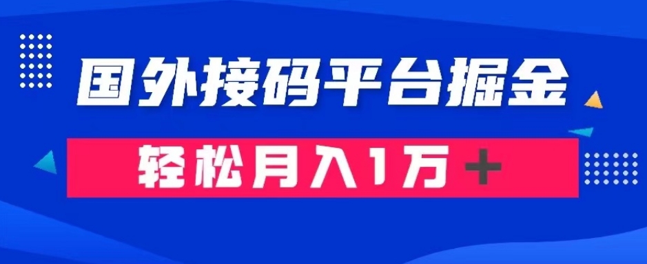 通过国外接码平台掘金：成本1.3，利润10＋，轻松月入1万＋【揭秘】-一米创业记
