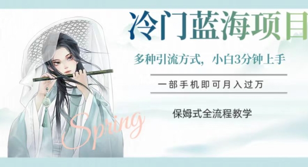 冷门蓝海项目，操作简单，小白3分钟上手，多种引流方式，保姆式全流程教学【揭秘】-一米创业记