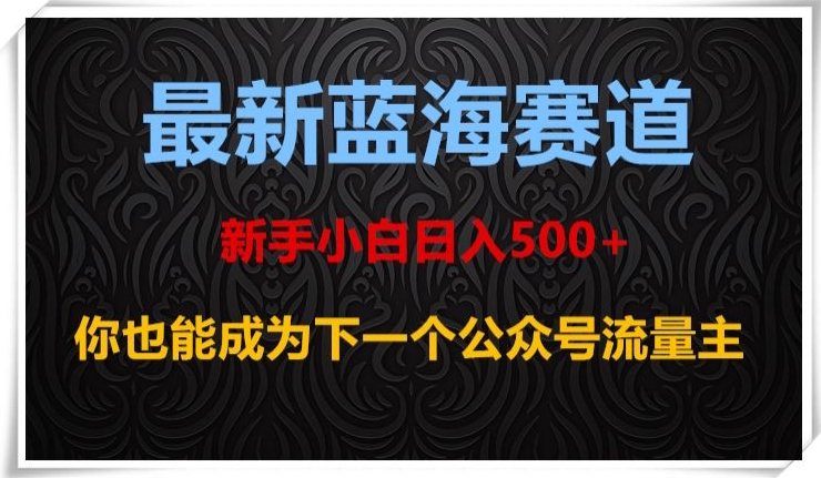 最新蓝海赛道，新手小白日入500+，你也能成为下一个公众号流量主【揭秘】-一米创业记