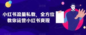 小红书流量私教，全方位教你运营小红书变现-一米创业记
