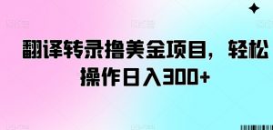 翻译转录撸美金项目，轻松操作日入300+【揭秘】-一米创业记