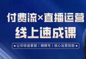 视频号付费流实操课程，付费流✖️直播运营速成课，让你快速掌握视频号核心运营技能-一米创业记