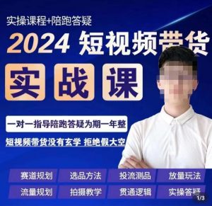 果哥·2024短视频带货实操课，​赛道规划/选品方法/投流测品/放量玩法/流量规划/拍摄教学-一米创业记