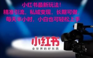 小红书最新玩法！精准引流，私域变现，长期可做，每天半小时，小白也可轻松上手【揭秘】-一米创业记