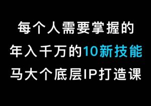 马大个的IP底层逻辑课，​每个人需要掌握的年入千万的10新技能，约会底层IP打造方法！-一米创业记