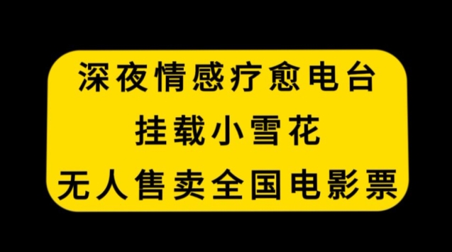 深夜情感疗愈电台,挂载小雪花,无人售卖全国电影票【揭秘】-一米创业记