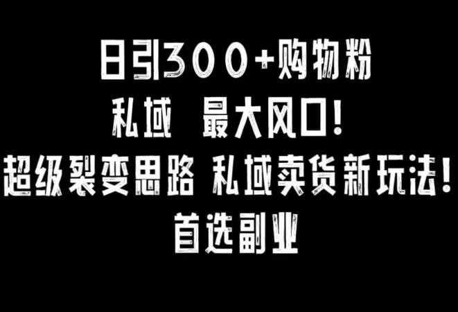 日引300+购物粉，超级裂变思路，私域卖货新玩法，小红书首选副业【揭秘】-一米创业记