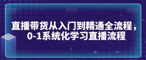 直播带货从入门到精通全流程，0-1系统化学习直播流程-一米创业记