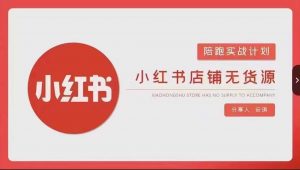 安琪-小红书店铺无货源实战，开店到售后全流程操作-一米创业记