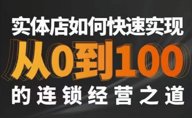 星哥·实体如何快速实现从0-100的连锁经营之道-一米创业记