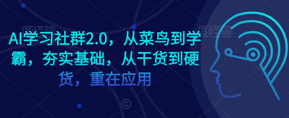 AI学习社群2.0，从菜鸟到学霸，夯实基础，从干货到硬货，重在应用-一米创业记
