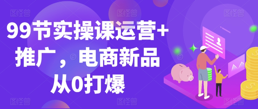 99节实操课运营+推广，电商新品从0打爆-一米创业记