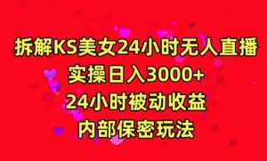 利用快手24小时无人美女直播,实操日入3000,24小时被动收益,内部保密玩法【揭秘】-一米创业记
