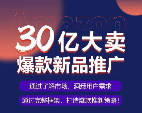 亚马逊·30亿大卖爆款新品推广,可复制、全程案例实操的爆款推新SOP-一米创业记