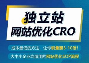 独立站网站优化CRO，成本最低的方法，让你销量翻3-10倍-一米创业记