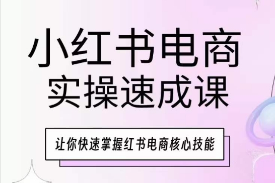 小红书电商实操速成课，让你快速掌握红书电商核心技能-一米创业记