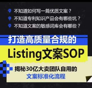打造高质量合规的Listing文案SOP，掌握亚马逊文案工作的标准化-一米创业记