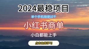 2024最稳蓝海项目,小红书商单项目,没有之一【揭秘】-一米创业记