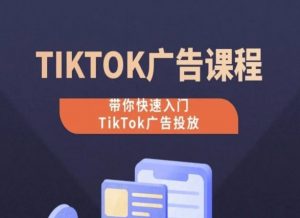 TikTok广告投放课程，从0-1实操课，带你快速入门TikTok广告投放-一米创业记