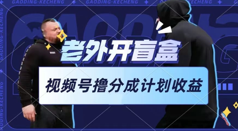 老外开盲盒视频，撸视频号分成计划收益，每天只需一小时，新手小白轻松上手【揭秘】-一米创业记