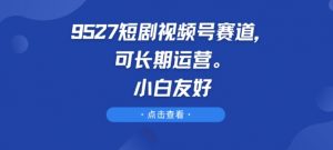 9527短剧视频号赛道，可长期运营，小白友好【揭秘】-一米创业记