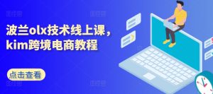 波兰olx技术线上课，kim跨境电商教程-一米创业记
