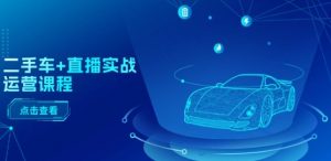 二手车+直播实战运营课程:直播推荐/短视频推荐/千川投放/直播全流程-一米创业记