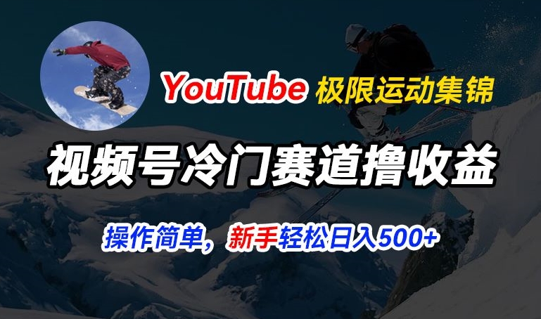 视频号冷门赛道撸收益,YouTube搬运极限运动集锦,暴力起号,操作简单流量高,轻松日入5张【揭秘】-一米创业记