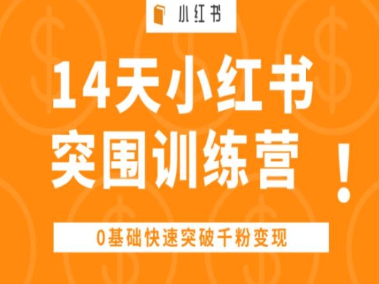 14天小红书突围训练营 ,0基础快速突破千粉变现-一米创业记