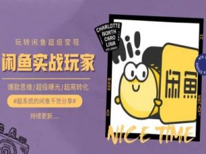 手把手教你0到1系统玩转闲鱼变现，爆款思维/超级曝光/超高转化-一米创业记