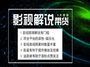 电影解说剪辑实操带货全新蓝海市场，电影解说实操课程-一米创业记