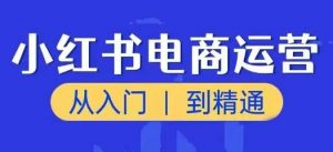 小红书电商运营课，从入门到精通，带你抓住又一个赚钱风口-一米创业记