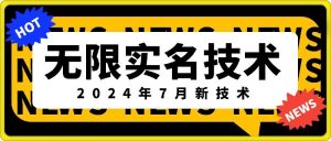 无限实名技术(2024年7月新技术)，最新技术最新口子，外面收费888-3688的技术-一米创业记