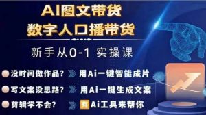 Ai图文带货+数字人口播带货，从0~1实操体系课-一米创业记