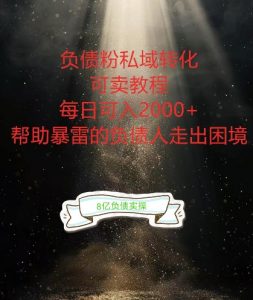 负债粉掘金计划，帮助负债者解决问题，债务规划，债务重组，最好的变现方式【揭秘】-一米创业记