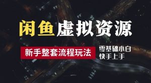 2024最新闲鱼虚拟资源玩法，养号到出单整套流程，多管道收益，每天2小时月收入过万【揭秘】-一米创业记