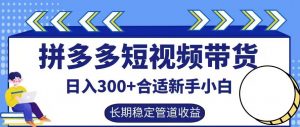 拼多多短视频带货日入300+有长期稳定被动收益，合适新手小白【揭秘】-一米创业记