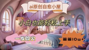 ai原创治愈小屋，小白也能轻松上手，一发即火，篇篇10w+【揭秘】-一米创业记
